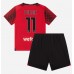 Tanie Strój piłkarski AC Milan Christian Pulisic #11 Koszulka Podstawowej dla dziecięce 2023-24 Krótkie Rękawy (+ szorty)